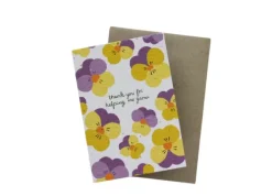 Hello Petal Cards>Thank You For Helping Me Grow (Pansies) Plantable Card