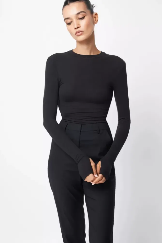 Mossman Tops>The Brooklyn Top - Black