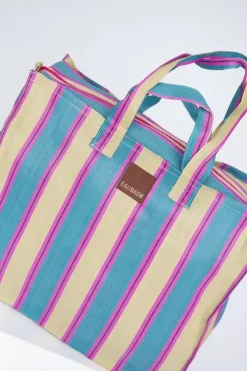 Eau Bags Handbags>Vacay - Cerulean & Butter