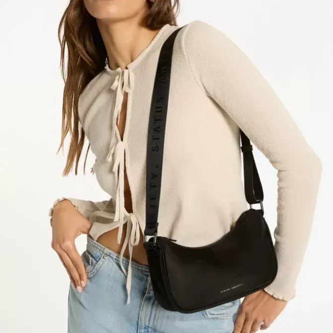 Status Anxiety Handbags>Vida Recycled Bag - Black