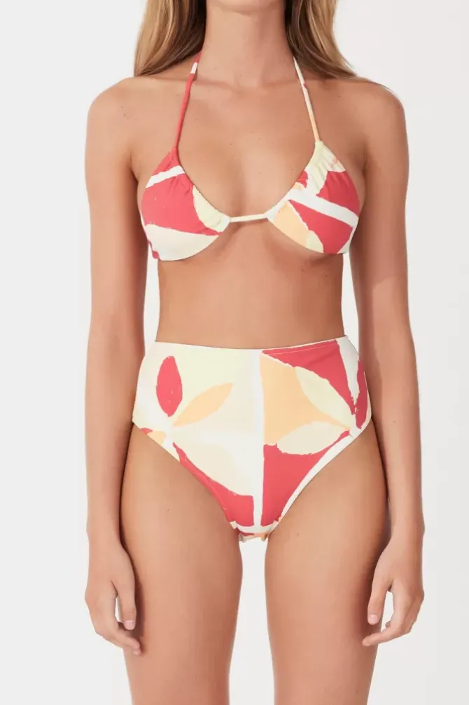 Zulu and Zephyr Swim>Waisted Full Brief - Sunset Tile