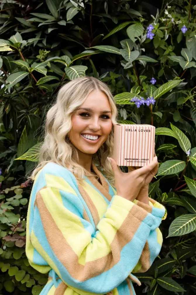 Celia Loves Candles & Incense|Homewares>White Musk + Violet Candle