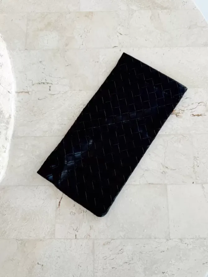 Golden Tribe Eyewear>Woven Sunglasses Case - Black